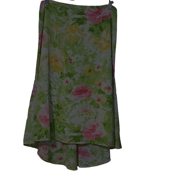 Emma James Skirt SZ 10 Petite Hi Lo Pastel Water Colors Fairy Whimsey Romantic - Picture 2 of 12